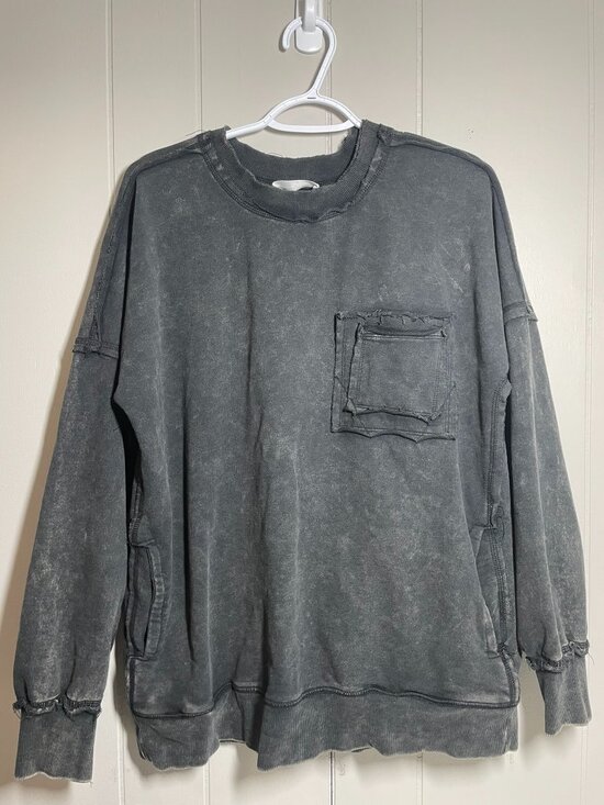 Zenana Tops - Dark gray shirt